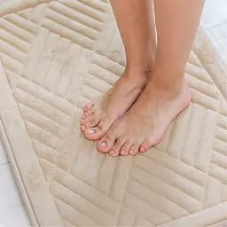 Килимок для ванної і туалету Lovely Svi м’який, абсорбуючий, нековзний 50 x 80 x 1.5 см Бежевий (2565057) - мініатюра 3