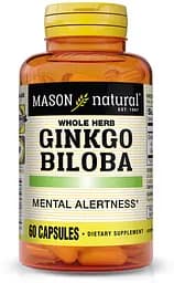 Натуральна добавка Mason Natural Ginkgo Biloba Whole Herb, 60 капсул
