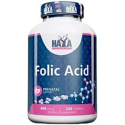 Фолієва кислота (Вітамін В9) Haya Labs Folic Acid 800 мкг 250 таблеток