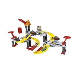 Паркинг 939-304, 50 элементов, механический подъемник, катапульта, 6 машинок.
