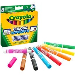 Стиральні фломастери Crayola для письма на дошці, 8 шт. (8223)