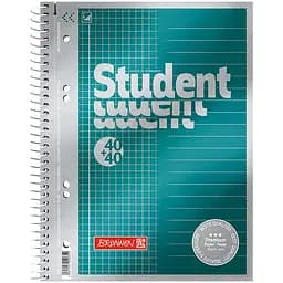 Коледж-блок Brunnen А5 Premium DUO лінійка і клітинка 80 аркушів (10-671 44)