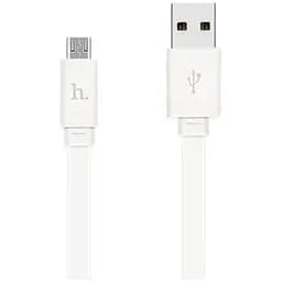 Кабель Hoco microUSB X5 Bamboo White