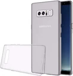 Защитный чехол Samsung Galaxy Note 8 (2017) Тонкий Прозрачный Ультратонкий Мягкий Силиконовый ТПУ - Прозрачный