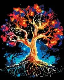 Набір для розпису по номерах Дерево змін, проективна, 40x50 см, Сюжет №1, AH1085