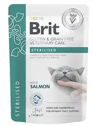 Вологий корм для котів Brit VetDiet Care Sterilised з лососем 12 шт. x 85 г - мініатюра 2