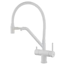 Смеситель для кухни на две воды с гибким изливом Koer KB-72006-03 KR3381 Белый матовый