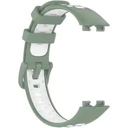 Ремінець DK CDK для Huawei Band 10 Silicone Sport Band Nike (016452) (light green / white) - мініатюра 2