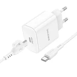 МЗП Borofone BA81A PD20W (1USB-C) + Type-C to Type-C White - мініатюра 3