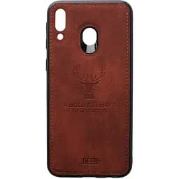 Чохол-накладка Toto Deer Shell With Leather Effect Case Samsung Galaxy M20 Brown