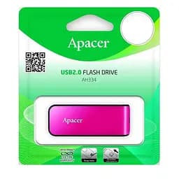 Флеш-накопичувач Apacer USB 2.0 AH334 32Gb рожевий - мініатюра 2