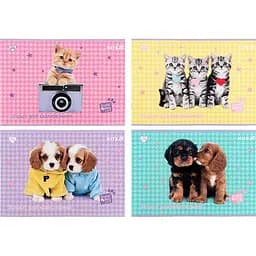 Набір зошитів для малювання Kite 24 аркушів скоба софт тач + УФ лак 12 шт. (SP25-242)