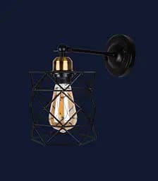 Бра настінне Levistella 756WPR105F-1 BK+BRONZE, E27, 60W, чорний + бронзовий, стиль лофт - мініатюра 2