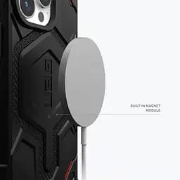 Чохол-накладка Urban Armor Gear Monarch Pro Magsafe для Apple iPhone 15 Pro Kevlar Black (114221113940) - мініатюра 4