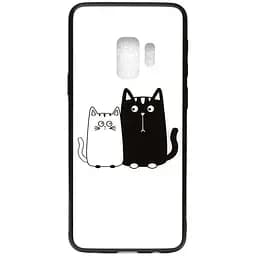 Чохол-накладка Toto Cartoon Print Glass Case Samsung Galaxy S9 Cats White/Black