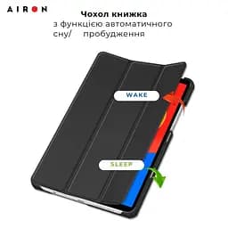 Чехол AIRON Premium для Xiaomi Redmi Pad SE 8.7" 2024 с защитной пленкой и салфеткой Black - мініатюра 7