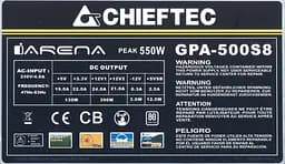 Блок живлення Chieftec iArena 500W (GPA-500S8) Б/в - мініатюра 2