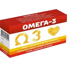 Дієтична добавка Фармаком Омега-3, 1000 мг 1.4 г 30 капсул