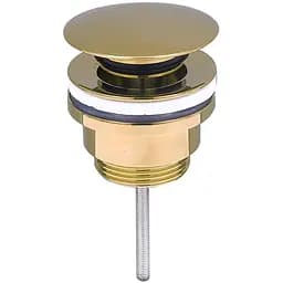 Донний клапан для раковини VBI gold click-clack універсальний VBI-059000GL, Золотий