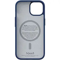 Чохол-накладка Njord Suede MagSafe Case Blue для iPhone 15 (NA51SU01) - мініатюра 5
