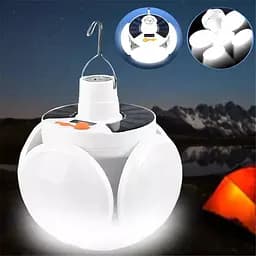 Кемпинговая лампа подвесная на солнечной батарее аккумуляторный фонарь Solar Emergency Charging Lamp 2029