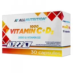 Вітаміни Allnutrition Vitamin C + D3 1000 мг 30 капсул