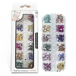 Набор страз для маникюра Aoyasiyue Nail Decoration ассорти 12 шт. №3 Цветные