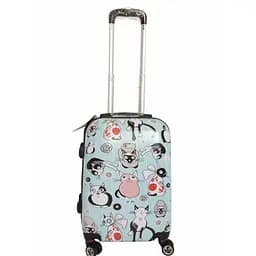 Валіза Worldline Airtex 809 Cat полікарбонат 55×39×20 см 35 л S Блакитна - мініатюра 5