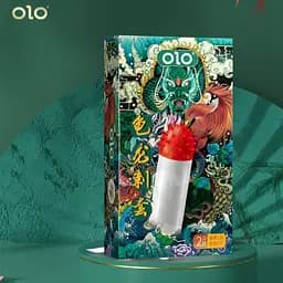 Презервативы стимулирующие с усиками OLO Dragon с силиконовой смазкой 18 см 1 шт.