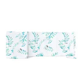 Бортики в детскую кроватку 30x120 MINT LEAVES, белый (WeltBed_FoliageMint_White_30x120)