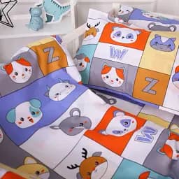 Простирадло на резинці MirSon Kids Time 20-0039 Zoo alphabet 80х160 см (2200009639951) - мініатюра 3