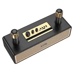 Портативна колонка HOCO BS63 Graceful wireless dual-mic Black 6942007634458 - мініатюра 4
