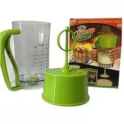 Універсальний міксер Pancake Machine на батарейках 1000 мл салатовий (Pancake express_322)