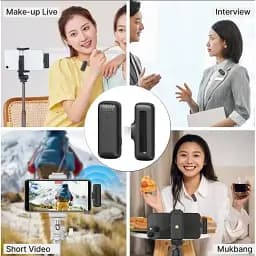 Мікрофон J11 Lightning петличний бездротовий приймач + мікрофон + зарядний кейс Black (17616) - мініатюра 3