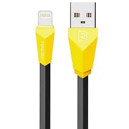 Кабель Lightning Remax Alien flat черно-желтый