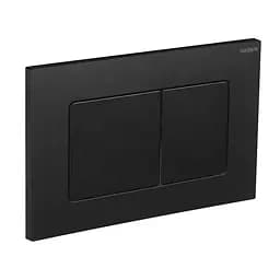 Панель змиву Koer KT-0602-05 пластикова, кнопка квадратна KR5181, Чорний матовий