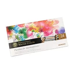 Набір акварельних фарб GALLERY в металічному пеналі 24кол кювета MUNGYO