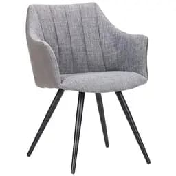 Стілець з підлокітниками Art Metal Furniture Florida чорний/меланж грей/нубук грей (545792)