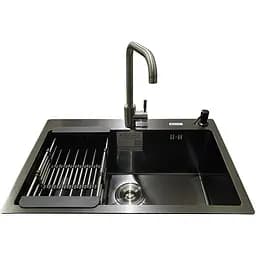 Комплект мийка + змішувач Romzha Arta U-600S BL (B) - мініатюра 2