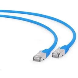 Патч-корд S/FTP Cablexpert cat.6a, литий, 50u штекер із засувкою, 1м, синій (PP6A-LSZHCU-B-1M)