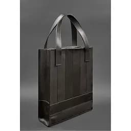 Шкіряна жіноча сумка шоппер Бетсі темно-кориичнева краст