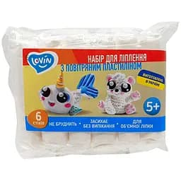 Набор для лепки с воздушным пластилином 70171, 6 белых стриков