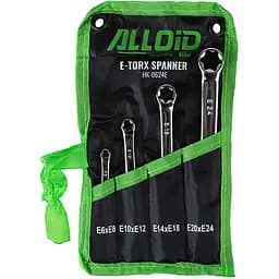 Набір накидних ключів Alloid Torx E6х8 E10х12 E14х18 E20х24, 4 шт. (NK-0624E)