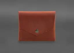 Кожаный кошелек mini 3.0 (кард-кейс) светло-коричневый Crazy Horse