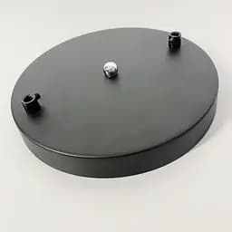 Подвійна кругла стельова основа у чорному кольорі | Line F | Арт. BASE 2 BK