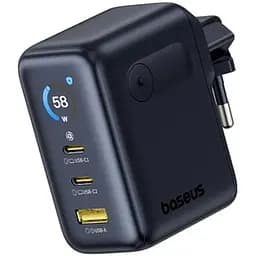 МЗП Baseus PicoGo AE21 Fast Charger 100W (1USB-A/2C) + кабель Type-C to Type-C (E0121B) Cosmic Black - мініатюра 3