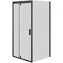 Душевая кабина Am. Pm Gem Square Pivot 90x90 см без поддона black W90UG-404-090BT, прозрачный, черный