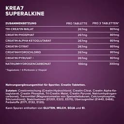 Креатин IronMaxx Krea7 Superalkaline 180 таблеток - мініатюра 2