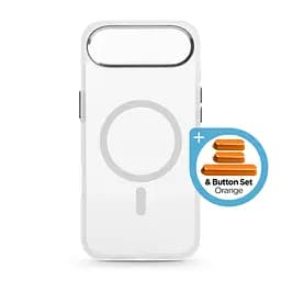 Чехол Apple iPhone 17 Air, Unit MagSafe, белый, прозрачный, магсейф, противоударный, магнитный, панель-накладка с поддержкой MagSafe, с поддержкой беспроводной зарядки, TPU+PC, защита всего корпуса, ударопрочный, ArmorStandart (ARM90583) - мініатюра 2