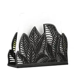 Деревянная салфетница VANZA LEAF stand S черная